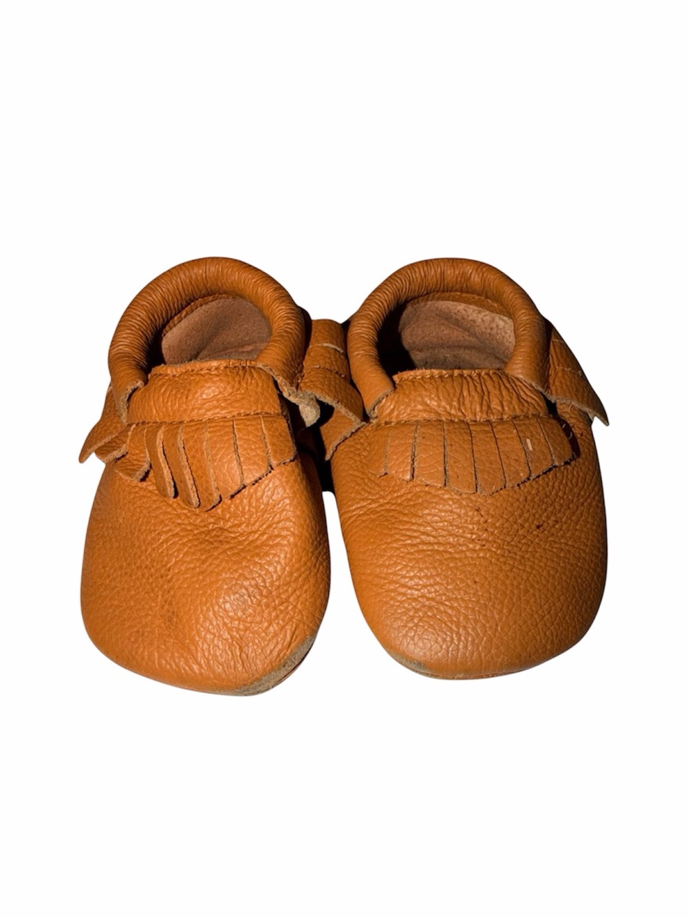 Bird Rock Baby Tan Soft Fringe Moccasins Size 5.5 Baby
